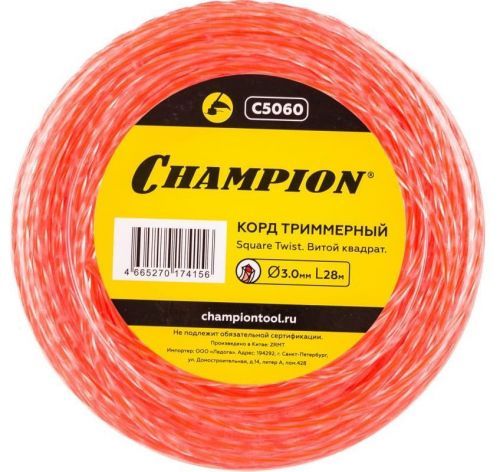 леска champion square twist duo 3.0мм*28м витой кв купить, цена, фото, описание, характеристики, инструкция, отзывы, недорого купить, скидка, официальный сайт, магазин, самара, заказать