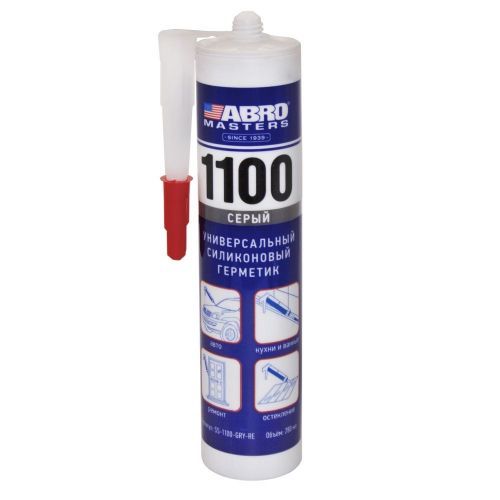 герметик силиконовый 1100 abro masters 280мл серый купить, цена, фото, описание, характеристики, инструкция, отзывы, недорого купить, скидка, официальный сайт, магазин, самара, заказать