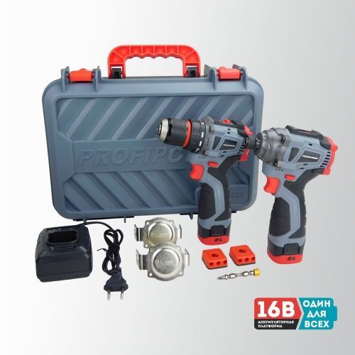 набор аккум бесщеточный 2в1 profiset 2a16 купить, цена, фото, описание, характеристики, инструкция, отзывы, недорого купить, скидка, официальный сайт, магазин, самара, заказать