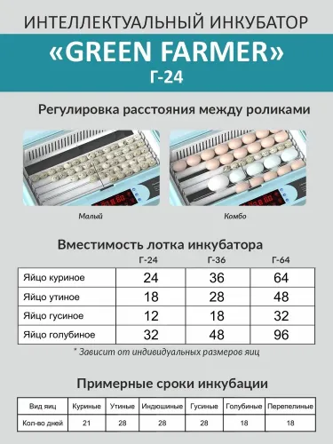 инкубатор green farmer г-24 купить, цена, фото, описание, характеристики, инструкция, отзывы, недорого купить, скидка, официальный сайт, магазин, самара, заказать