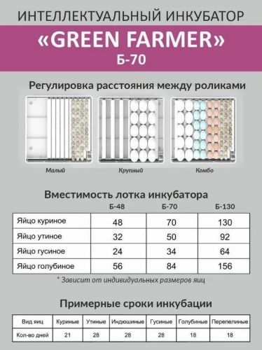 инкубатор green farmer б-70 купить, цена, фото, описание, характеристики, инструкция, отзывы, недорого купить, скидка, официальный сайт, магазин, самара, заказать