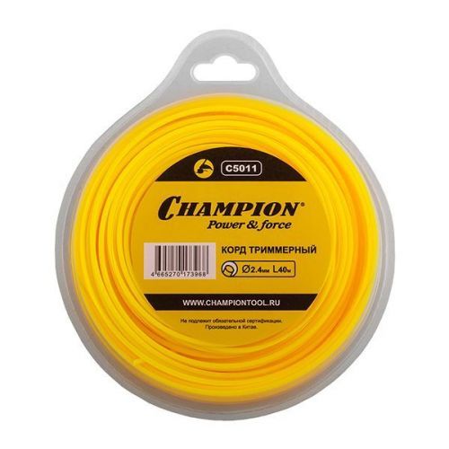 леска champion round 2.4мм *40м (круглый) купить, цена, фото, описание, характеристики, инструкция, отзывы, недорого купить, скидка, официальный сайт, магазин, самара, заказать