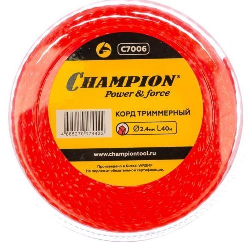 леска champion twisted square 2.4мм* 40м вит.квадр купить, цена, фото, описание, характеристики, инструкция, отзывы, недорого купить, скидка, официальный сайт, магазин, самара, заказать