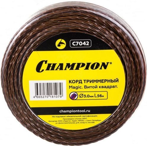 леска champion magic 3.0мм* 56м (витой квадрат) купить, цена, фото, описание, характеристики, инструкция, отзывы, недорого купить, скидка, официальный сайт, магазин, самара, заказать
