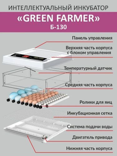 инкубатор green farmer б-130 купить, цена, фото, описание, характеристики, инструкция, отзывы, недорого купить, скидка, официальный сайт, магазин, самара, заказать