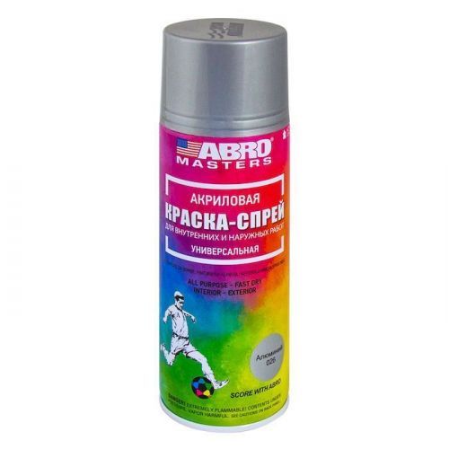 краска-спрей abro masters (алюминиевая) купить, цена, фото, описание, характеристики, инструкция, отзывы, недорого купить, скидка, официальный сайт, магазин, самара, заказать