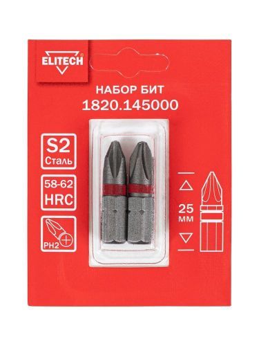 биты ph2 25мм 2шт elitech 1820.145000 купить, цена, фото, описание, характеристики, инструкция, отзывы, недорого купить, скидка, официальный сайт, магазин, самара, заказать