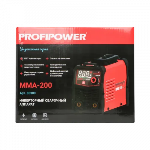 сварочный аппарат profipower mma-200 igbt купить, цена, фото, описание, характеристики, инструкция, отзывы, недорого купить, скидка, официальный сайт, магазин, самара, заказать