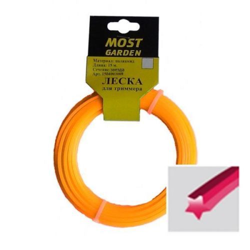 леска most garden 2,4мм * 15 м (звезда). купить, цена, фото, описание, характеристики, инструкция, отзывы, недорого купить, скидка, официальный сайт, магазин, самара, заказать