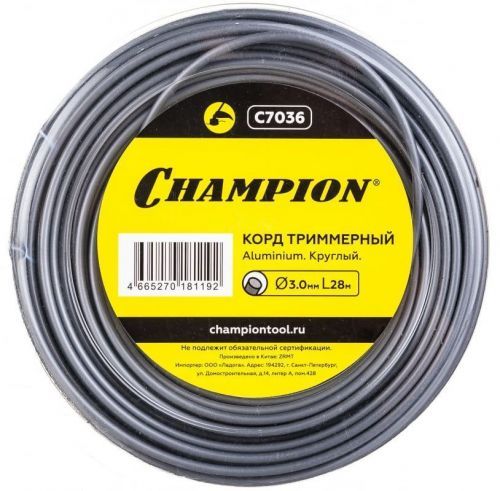леска champion aluminium 3.0мм*28м (круглый) купить, цена, фото, описание, характеристики, инструкция, отзывы, недорого купить, скидка, официальный сайт, магазин, самара, заказать