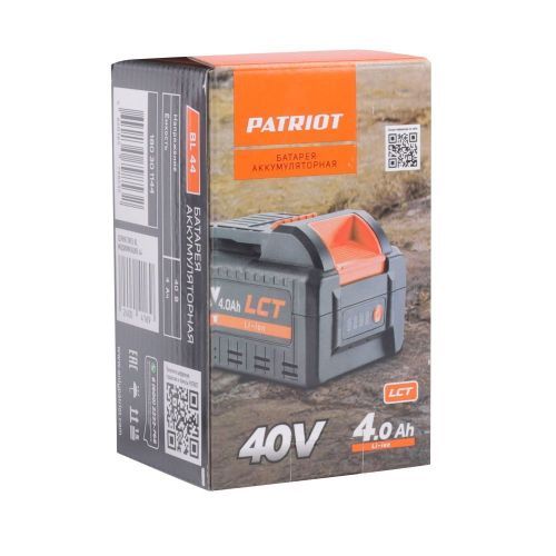 аккумулятор patriot bl44 40в платформа lct, 4,0ач купить, цена, фото, описание, характеристики, инструкция, отзывы, недорого купить, скидка, официальный сайт, магазин, самара, заказать