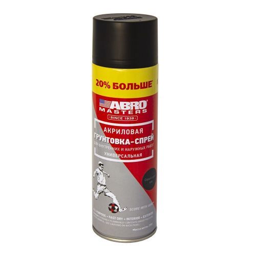 грунтовка-спрей +20% abro masters (серая) купить, цена, фото, описание, характеристики, инструкция, отзывы, недорого купить, скидка, официальный сайт, магазин, самара, заказать