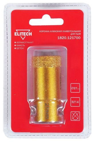 коронка алмазная elitech 1820.121700 27 мм купить, цена, фото, описание, характеристики, инструкция, отзывы, недорого купить, скидка, официальный сайт, магазин, самара, заказать