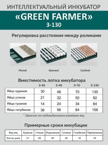 инкубатор green farmer з-130 купить, цена, фото, описание, характеристики, инструкция, отзывы, недорого купить, скидка, официальный сайт, магазин, самара, заказать
