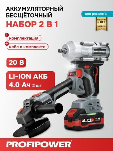 набор аккум бесщеточный 2в1 profiset 2h20 купить, цена, фото, описание, характеристики, инструкция, отзывы, недорого купить, скидка, официальный сайт, магазин, самара, заказать