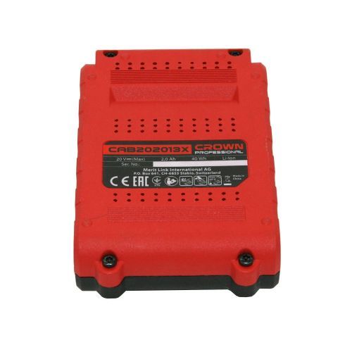 аккумулятор 20в 2.0ач li-ion crown cab202013xe cb купить, цена, фото, описание, характеристики, инструкция, отзывы, недорого купить, скидка, официальный сайт, магазин, самара, заказать