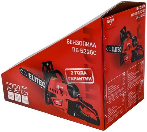 бензопила elitech пб 5226c (e1611.011.00) купить, цена, фото, описание, характеристики, инструкция, отзывы, недорого купить, скидка, официальный сайт, магазин, самара, заказать