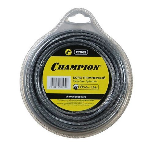 леска champion platin saw 3.0мм*24м (зубчатый) купить, цена, фото, описание, характеристики, инструкция, отзывы, недорого купить, скидка, официальный сайт, магазин, самара, заказать