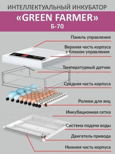 инкубатор green farmer б-70 купить, цена, фото, описание, характеристики, инструкция, отзывы, недорого купить, скидка, официальный сайт, магазин, самара, заказать