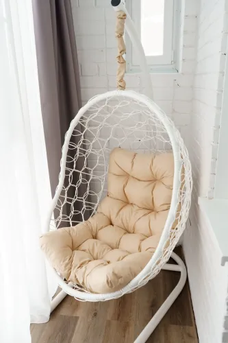 кресло-кокон овалис белое с подушкой купить, цена, фото, описание, характеристики, инструкция, отзывы, недорого купить, скидка, официальный сайт, магазин, самара, заказать