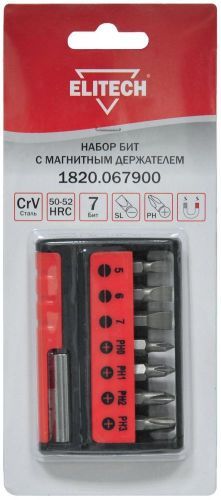 набор бит 7 предметов elitech 1820.067900 купить, цена, фото, описание, характеристики, инструкция, отзывы, недорого купить, скидка, официальный сайт, магазин, самара, заказать